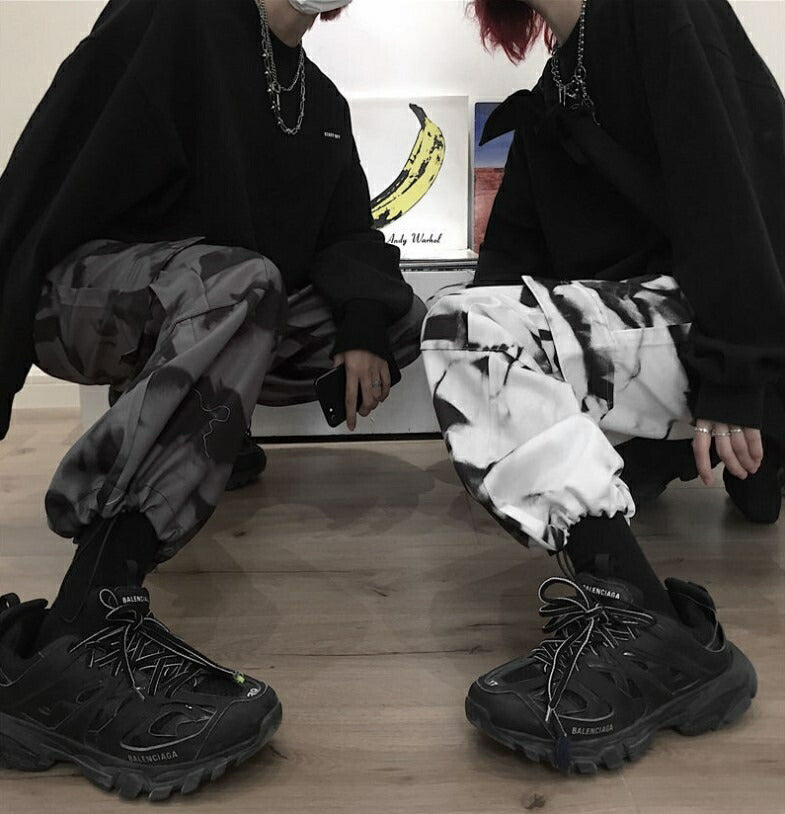 ボトムス 女性 | ユニセックス タイダイ カーゴパンツ ワイドタイプ