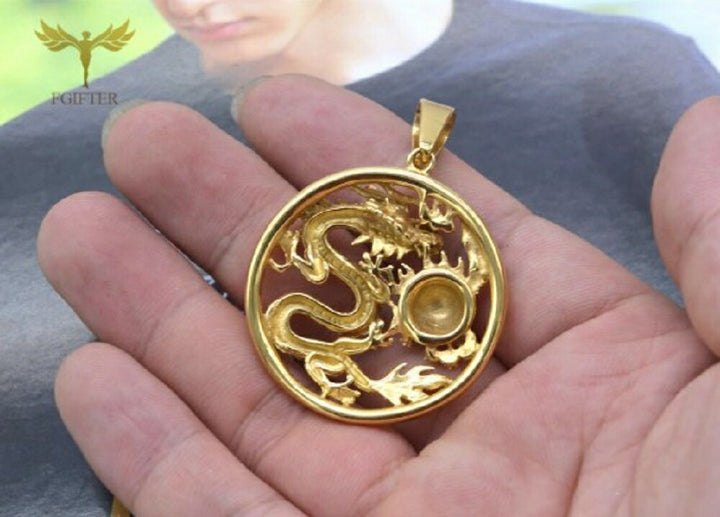 風水 アクセサリー | 龍ネックレストップ 開運アクセサリー 亜鉛合金