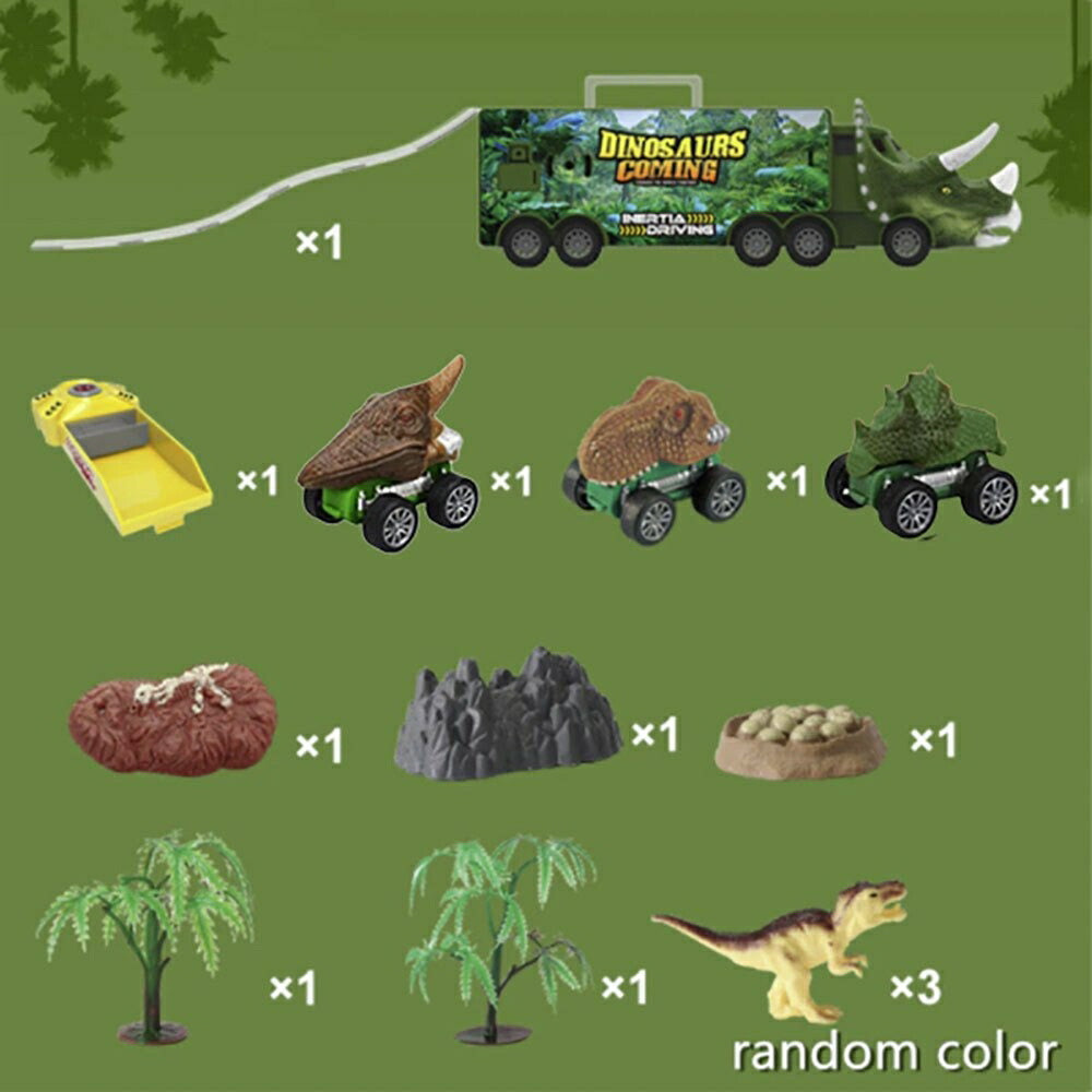 子供 おもちゃ | 子供用恐竜ミニカーおもちゃセット - トリケラトプス＆ティラノサウルス