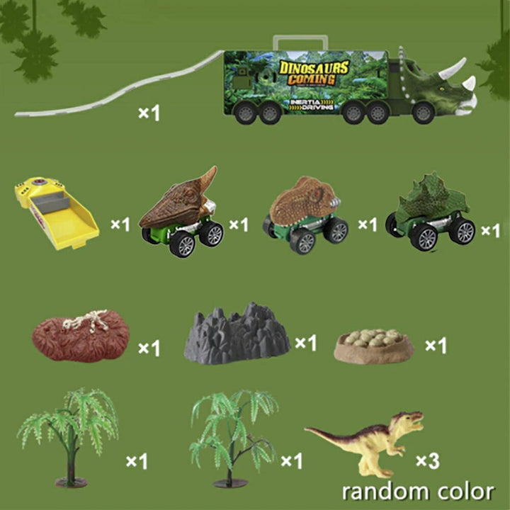 子供 おもちゃ | 子供用恐竜ミニカーおもちゃセット - トリケラトプス＆ティラノサウルス