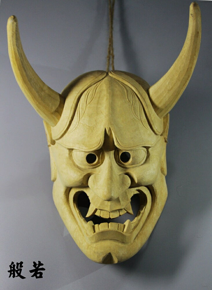 風水 インテリア | 般若面 木彫り壁掛け | 職人の手作り楠木工芸品