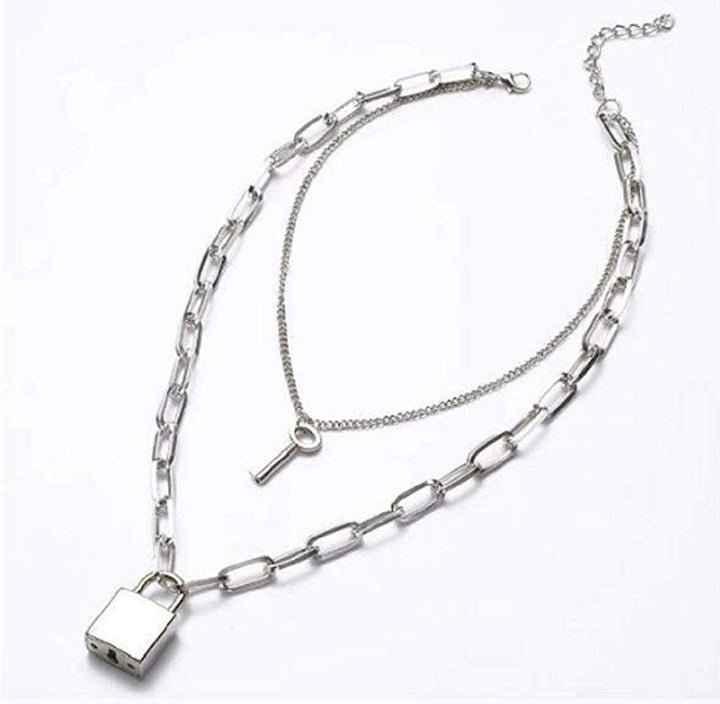 ネックレス | 南京錠＆キーペンダント ロングチェーンネックレス - ユニセックス