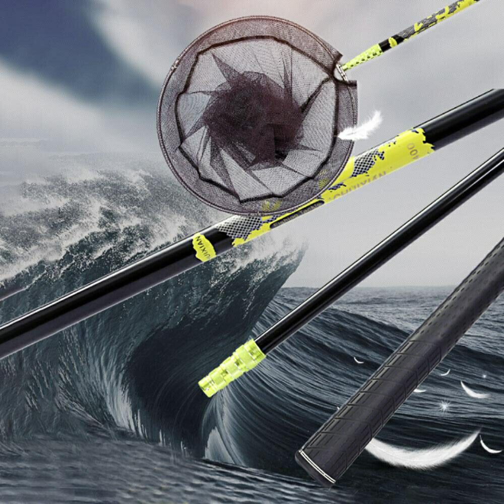 釣り 道具 | ゴールドイエロー 4m 伸縮式ランディングネット