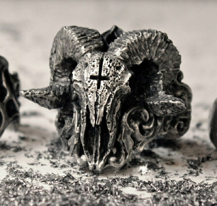 リング | デビルスカルリング シルバー メンズアクセサリー