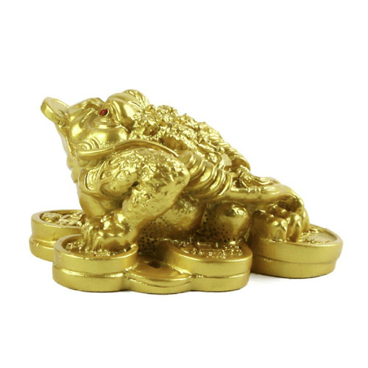 風水 インテリア | 風水ゴールド蛙の置物 - 開運・金運アップミニチュア
