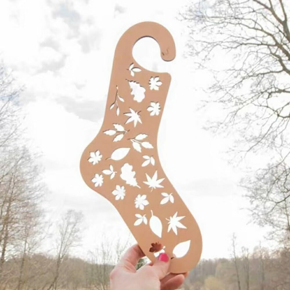 アウトドア用品 その他 | 木製リーフ柄ソックブロッカー2個セット【手作り・趣味向け】