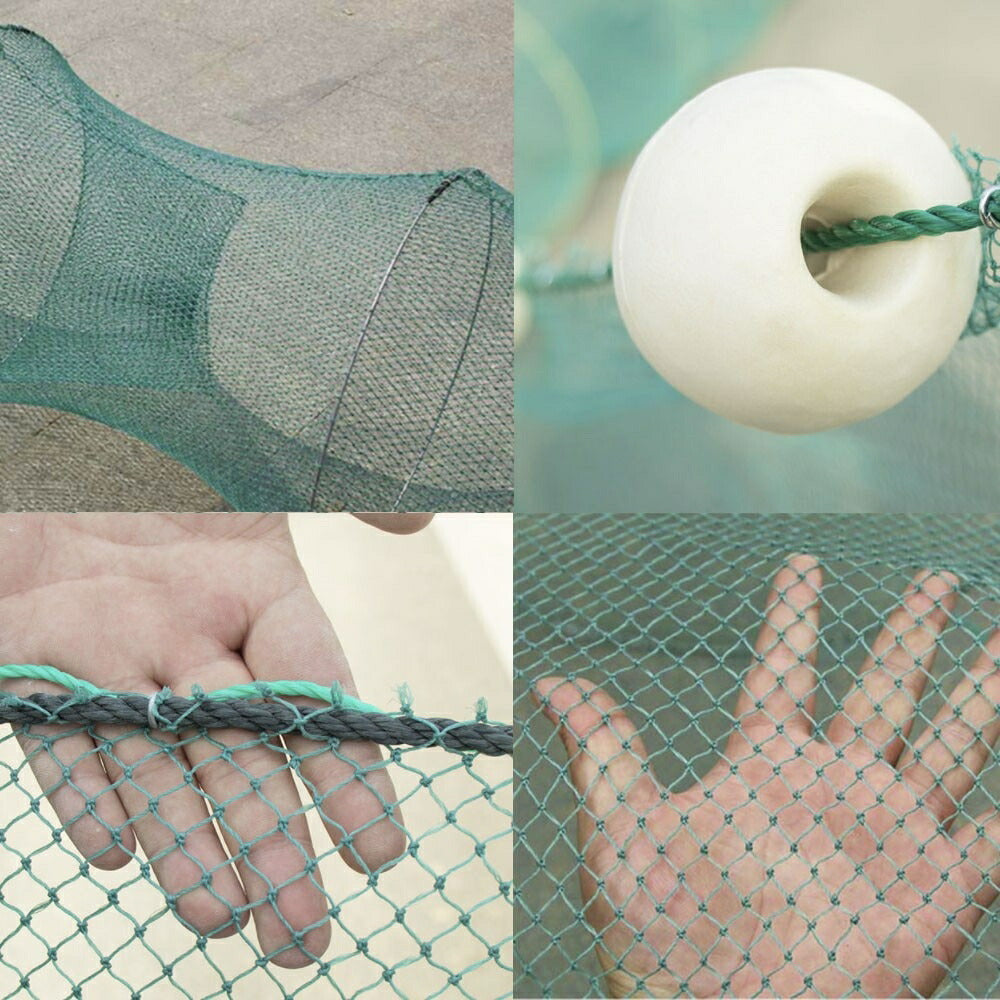 釣り 道具 | 3.5m 折り畳み式捕獲ネット - カニ・エビ・魚用