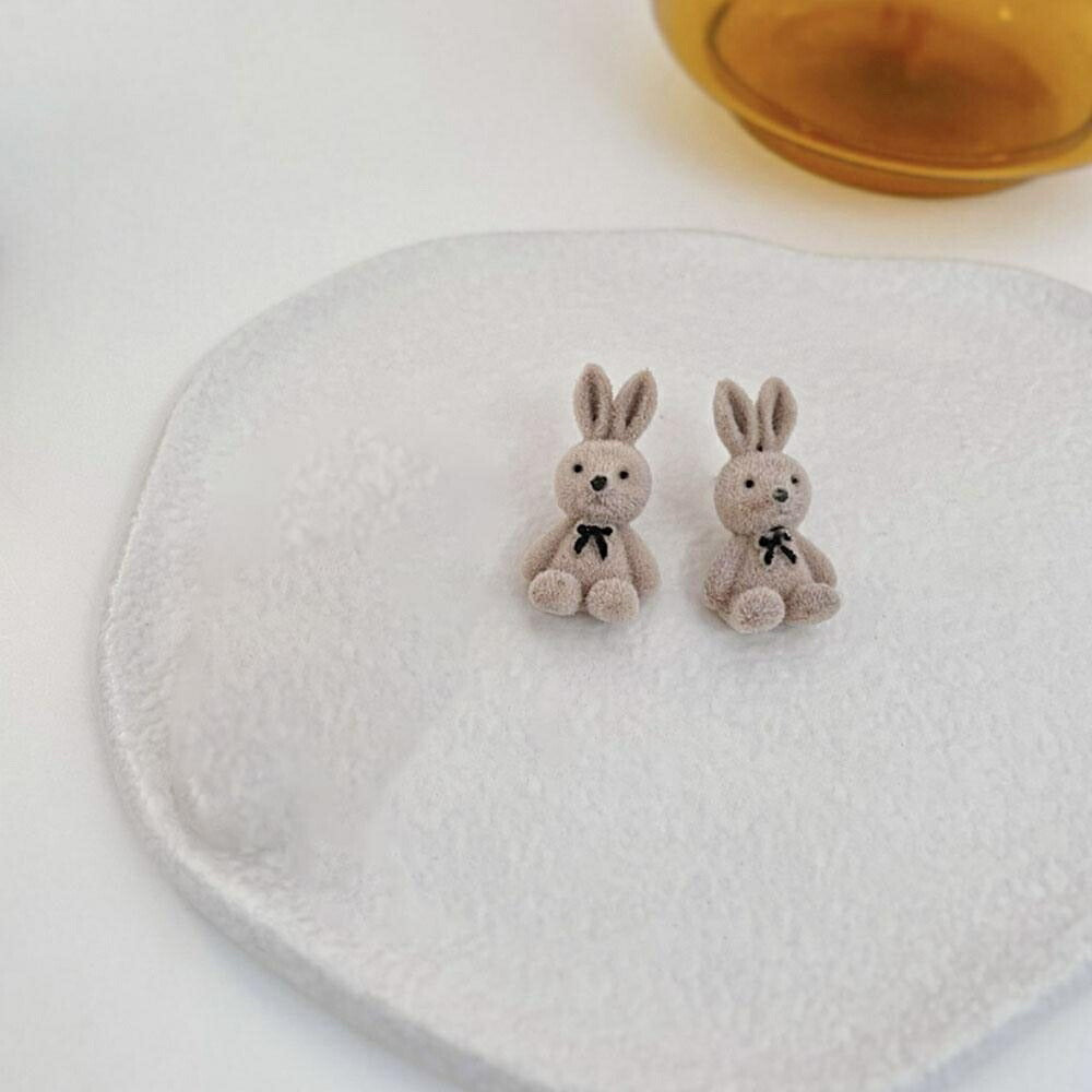 ピアス イヤーカフ | ウサギデザイン 両耳用アクセサリー 幸運のシンプルジュエリー