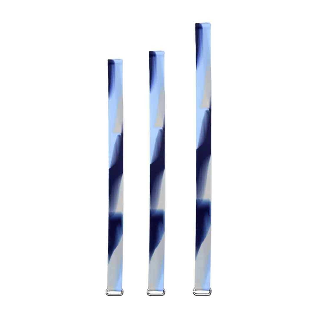 スマホ ヘッドホン | iPhone用シリコンストラップ・フック付き（ブルー/レッド）