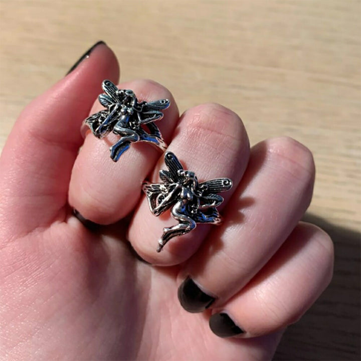 リング | ガーネットカラーの森の精霊リング シルバーアクセサリー 男女兼用