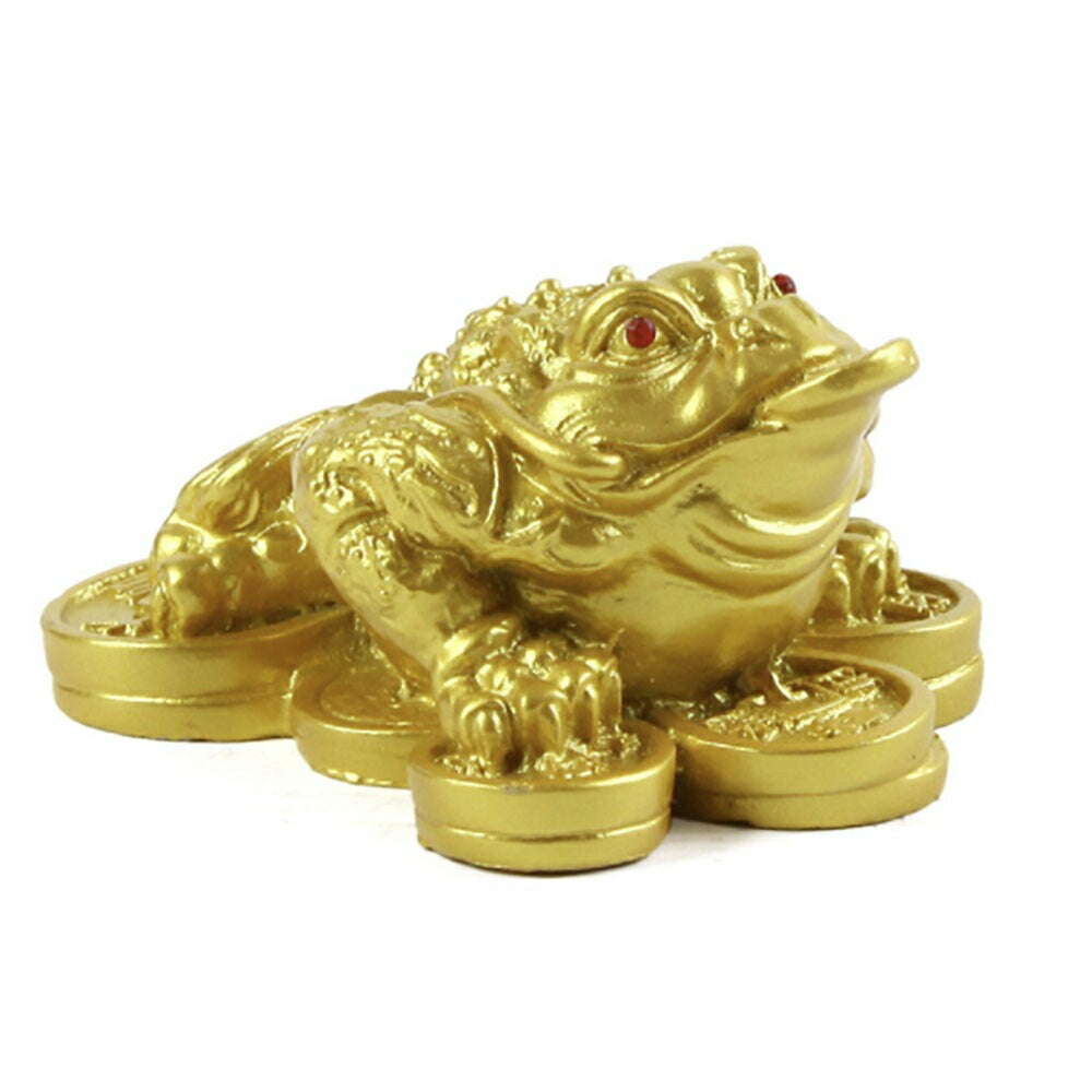 風水 インテリア | 風水ゴールド蛙の置物 - 開運・金運アップミニチュア