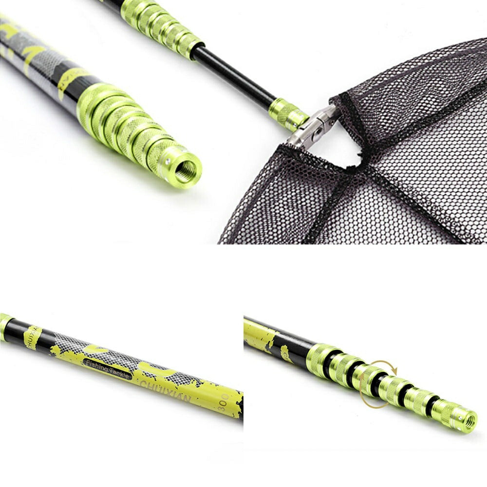 釣り 道具 | ゴールドイエロー 4m 伸縮式ランディングネット