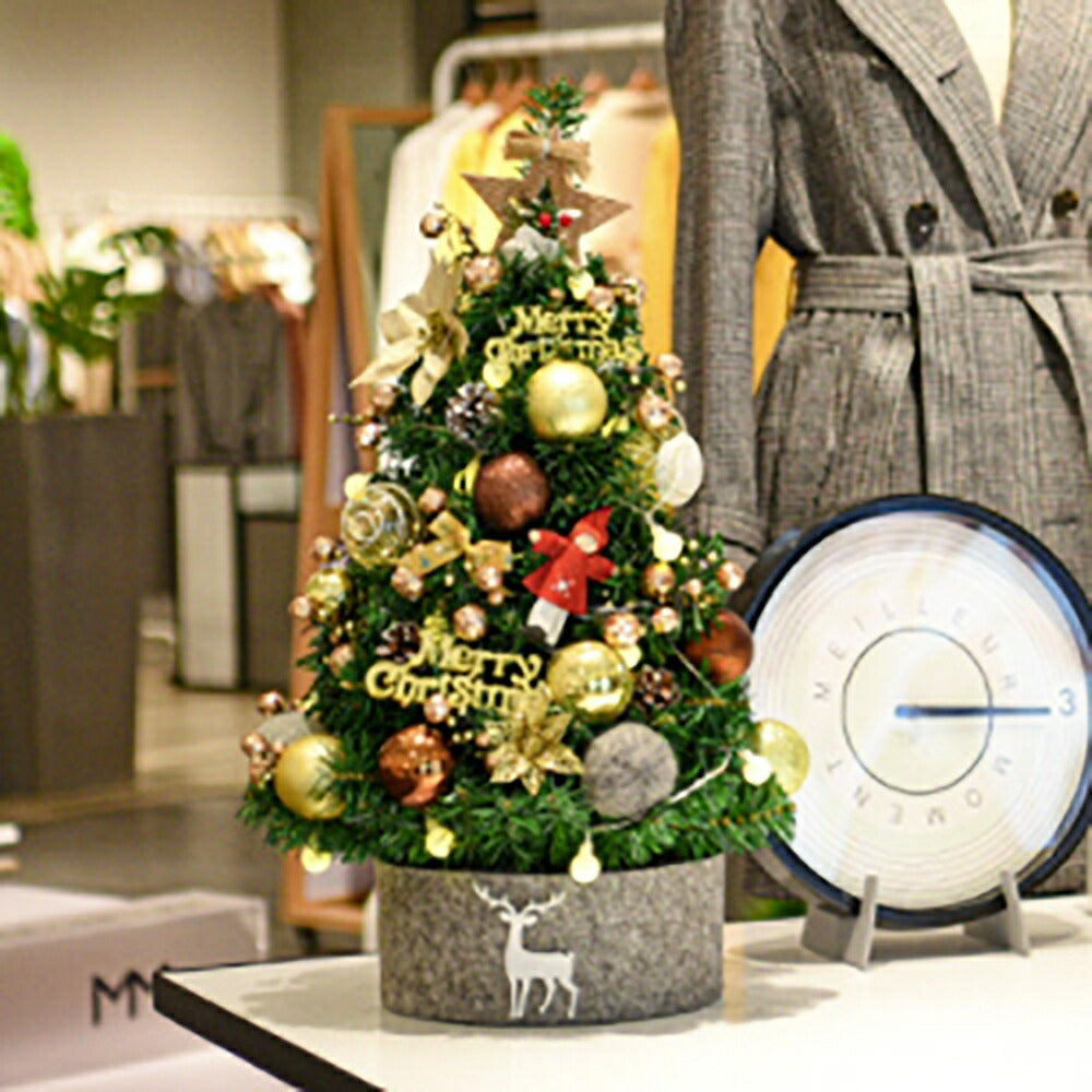 イベントグッズ | 90cm LED付きクリスマスツリー（レッド/ゴールドオーナメント）