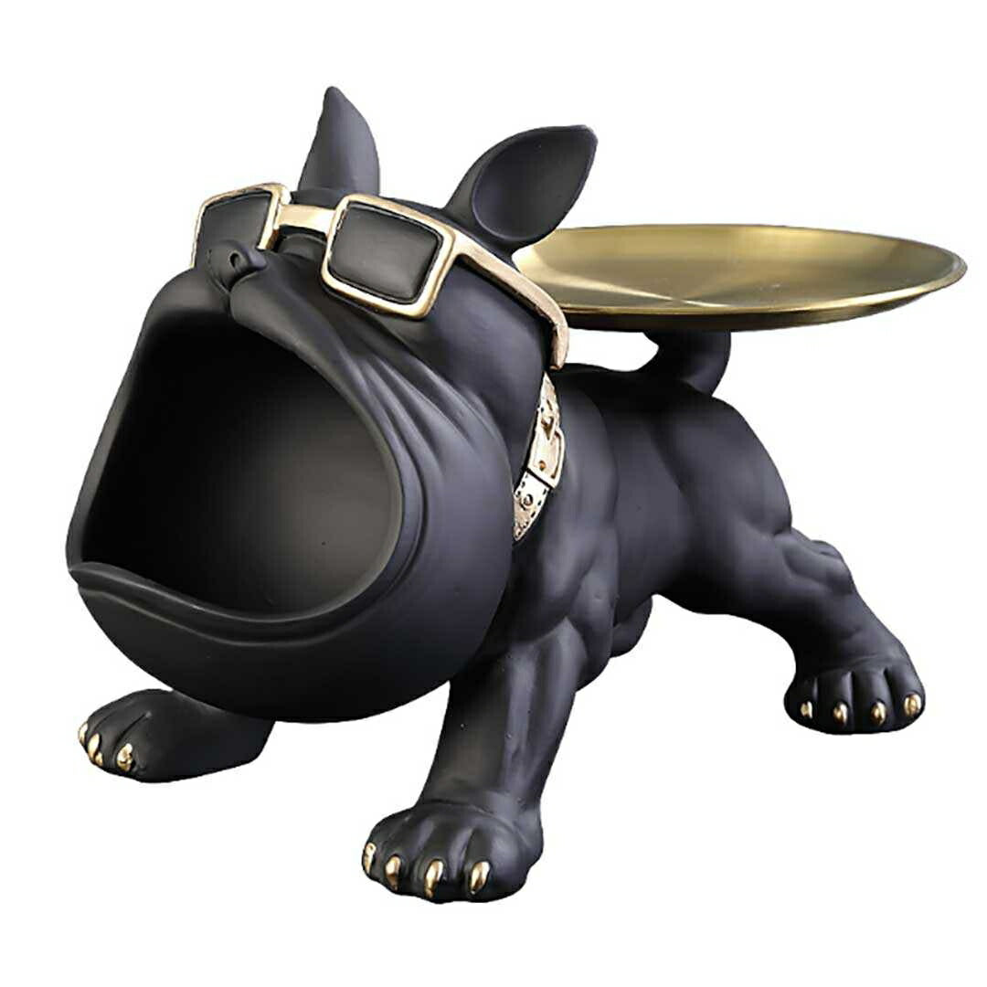 インテリア オブジェ | ブルドッグ尻尾お皿 小物入れ - 4カラー シンプルインテリア