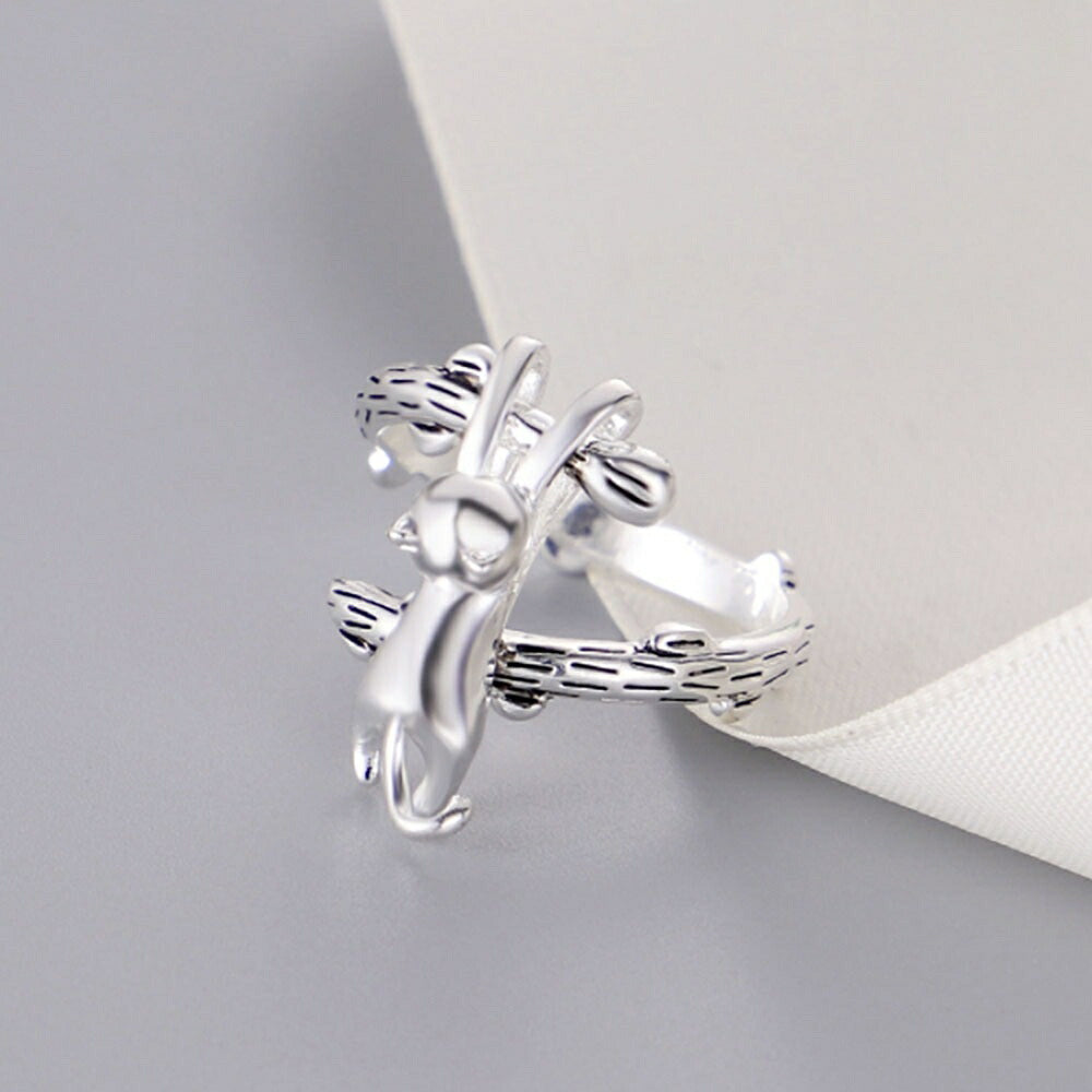 リング | 猫モチーフ ヒップホップ風 ユニセックスリング