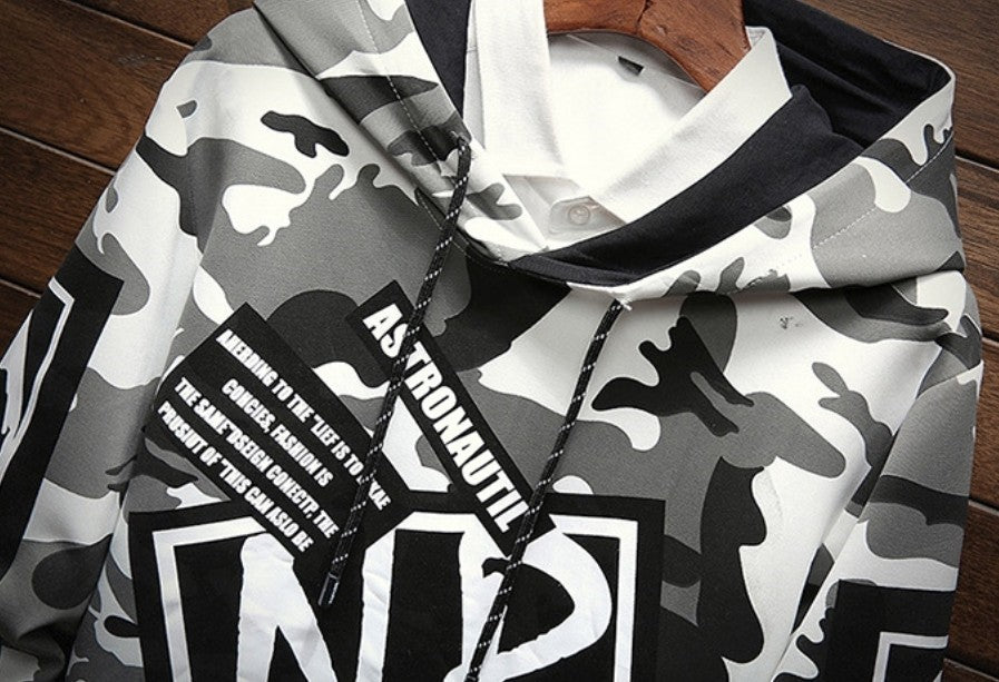 パーカー 男性 | オーバーサイズ迷彩ストリートパーカー