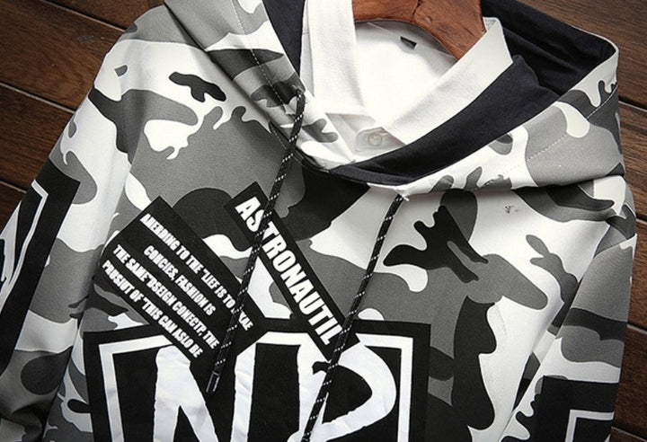 パーカー 男性 | オーバーサイズ迷彩ストリートパーカー