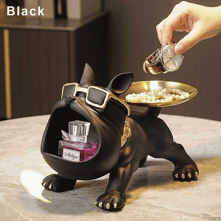 インテリア オブジェ | ブルドッグ尻尾お皿 小物入れ - 4カラー シンプルインテリア