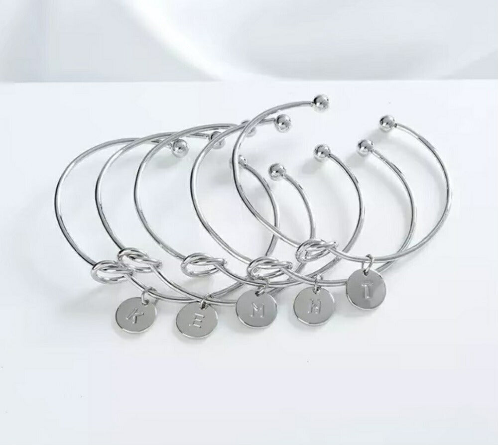 ブレスレット | シルバー イニシャルブレスレット フリーサイズ