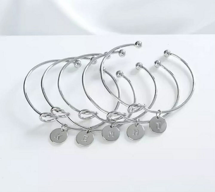 ブレスレット | シルバー イニシャルブレスレット フリーサイズ