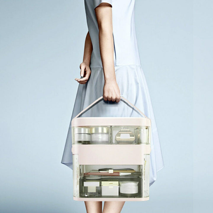 コスメティック | LEDミラー付き大容量メイクボックス