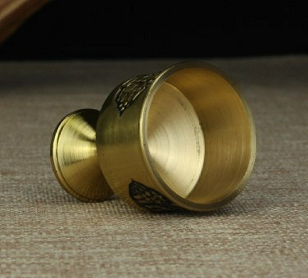 金運 開運 グッズ | 銅製龍彫り水盃 - 風水開運インテリア