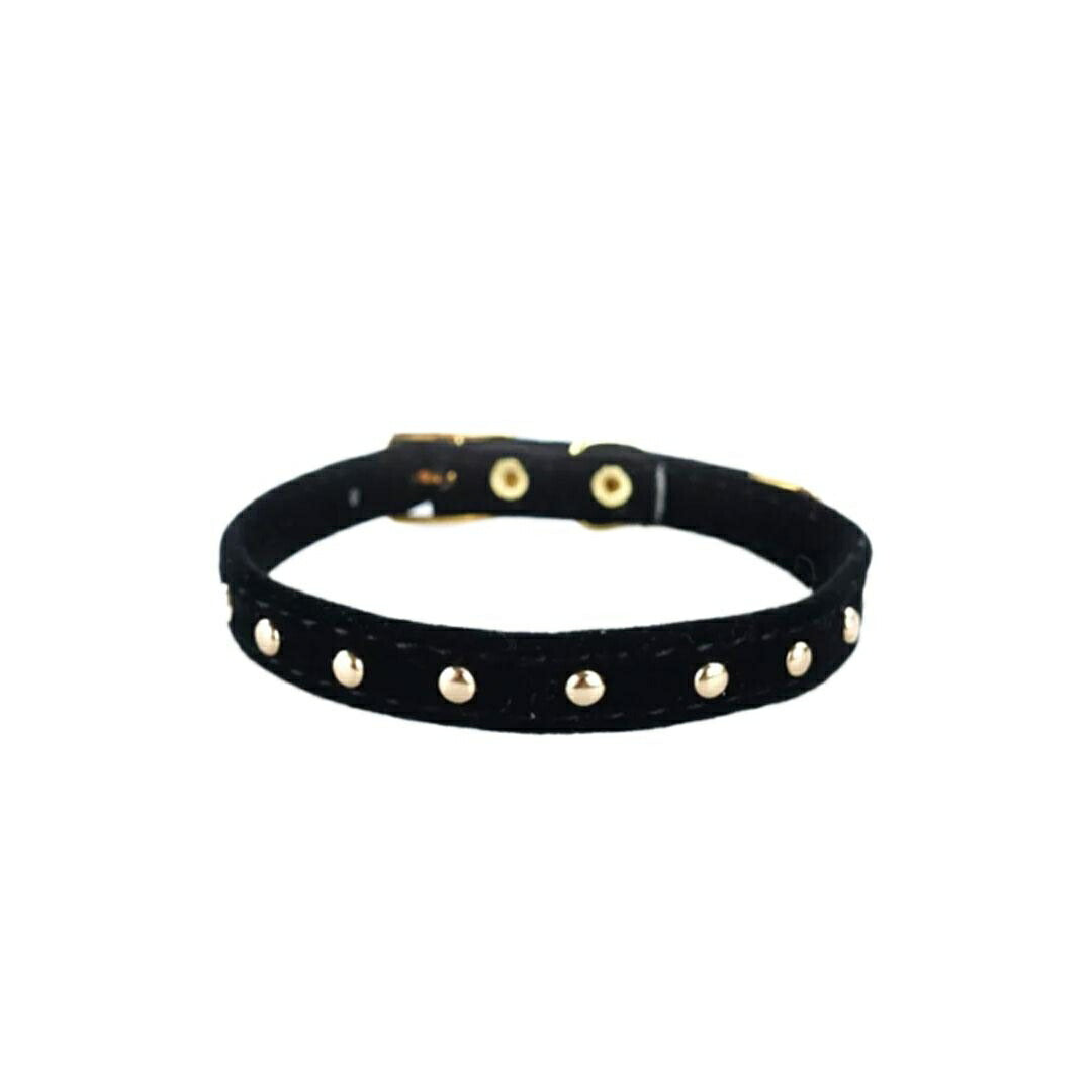 ペットグッズ | シンプルベロア首輪 - 猫・小型犬用、鈴付き、全4カラー