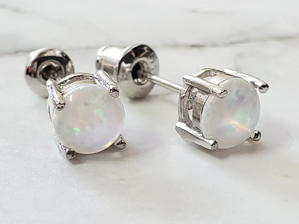 ピアス イヤーカフ | ホワイトオパールと真珠のピアス 6mm 大粒セット