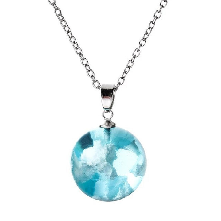 ネックレス | 空と雲の樹脂ネックレス - スピリチュアル風水デザイン
