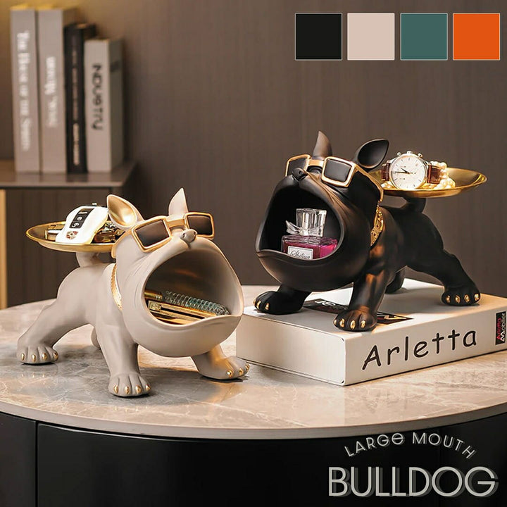 インテリア オブジェ | ブルドッグ尻尾お皿 小物入れ - 4カラー シンプルインテリア