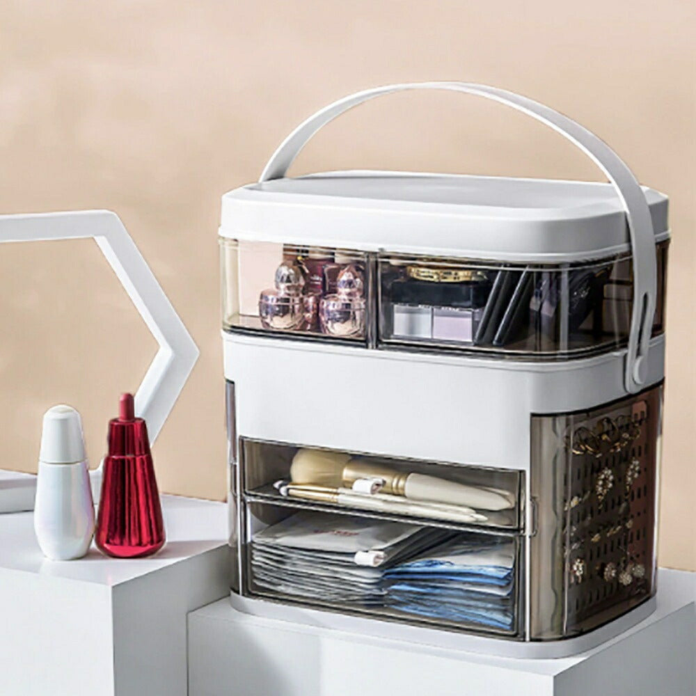 コスメティック | LEDミラー付き大容量メイクボックス