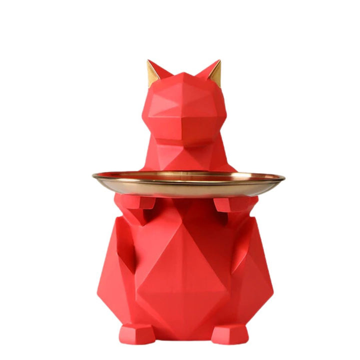 インテリア オブジェ | ポリゴン猫の小物入れ - シンプルでおしゃれなインテリア収納