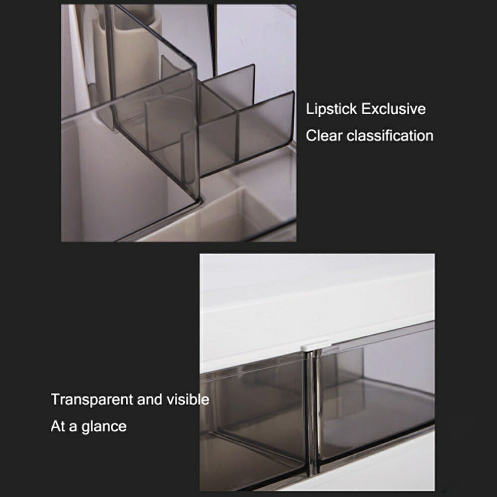 コスメティック | LEDミラー付き大容量メイクボックス