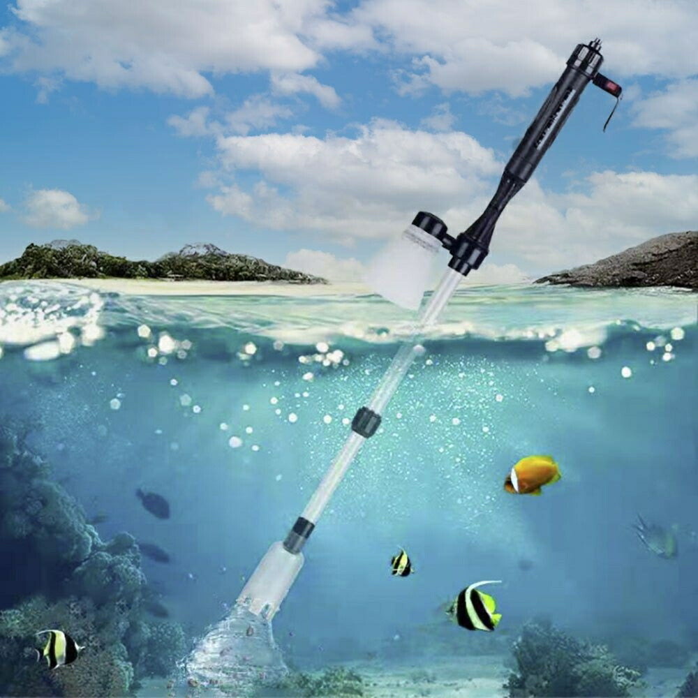 ペットグッズ | 電動水槽クリーナーセット - フィルター付き、メダカ・稚魚飼育向け