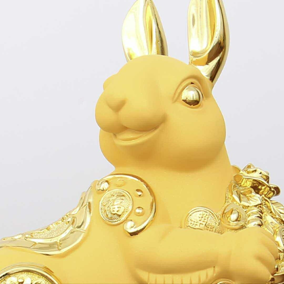 風水 インテリア | ゴールドうさぎの置物 - 干支卯年向けインテリア