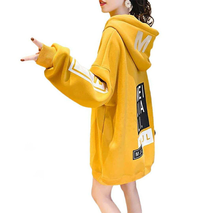 パーカー 女性 | ビッグシルエットパーカー MJL イエロー/ブラック ユニセックス