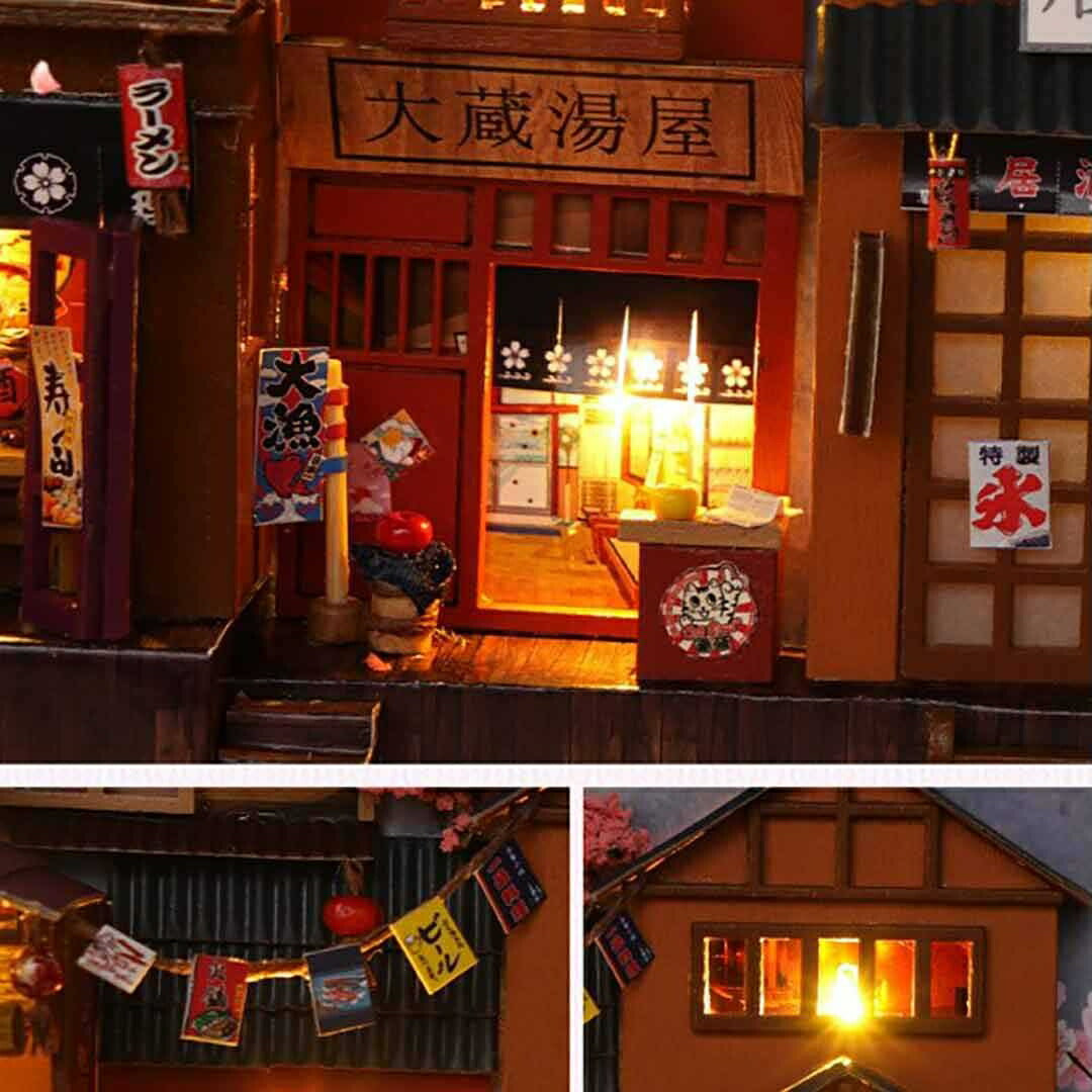 玩具 | 櫻花子港・日本の街並みジオラマキット：DIYドールハウスセット