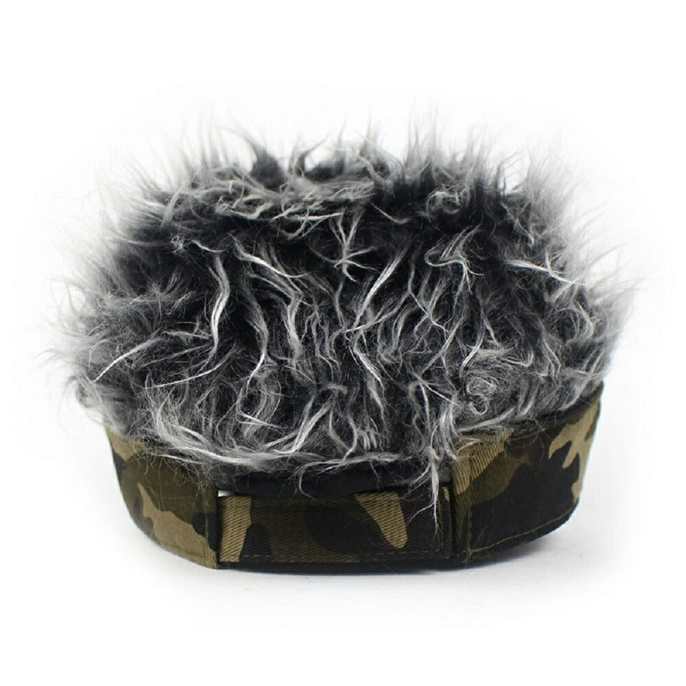 キャップ | 迷彩フレアバイザー ウィッグ付き 帽子 - メンズゴルフ・アウトドア用