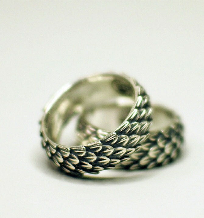 リング | ドラゴン鱗デザイン シルバーリング ユニセックス