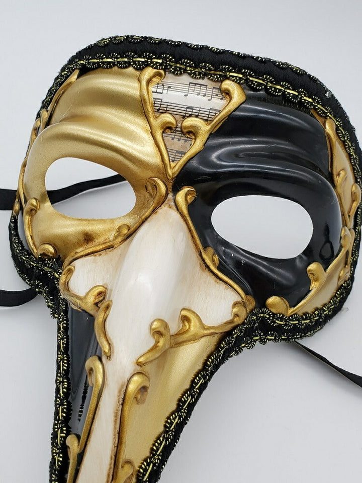仮装 | ブラックベネチアンピエロ仮面 - ハロウィン・パーティー用