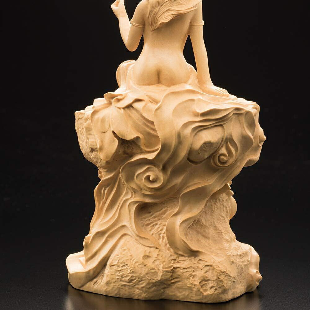 風水 インテリア | 弁財天 木彫り仏像 インテリア置物