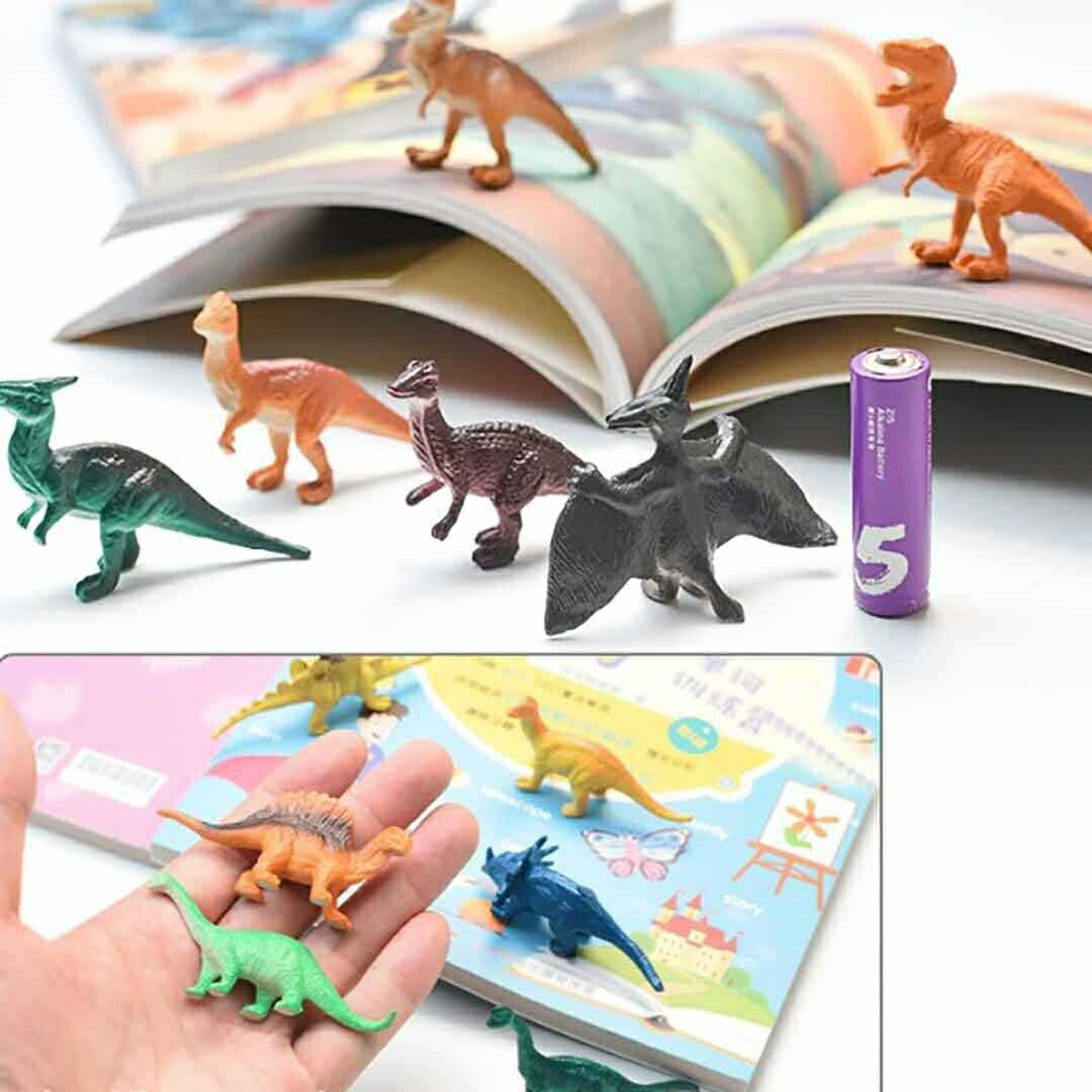 子供 おもちゃ | 恐竜ミニフィギュア10個セット - ティラノサウルス・プテラノドン・ステゴサウルス