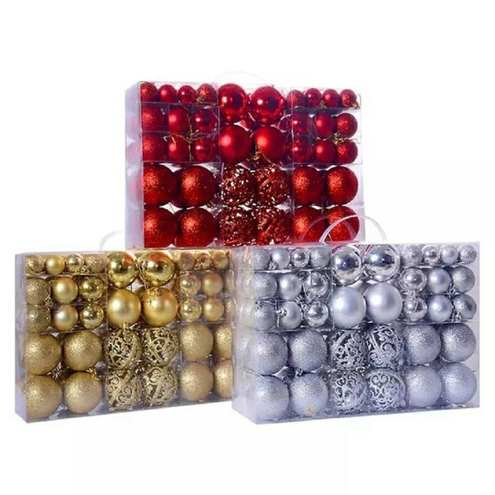 イベントグッズ | クリスマスボールオーナメントセット 100個 選べる3色（ゴールド・シルバー・レッド）
