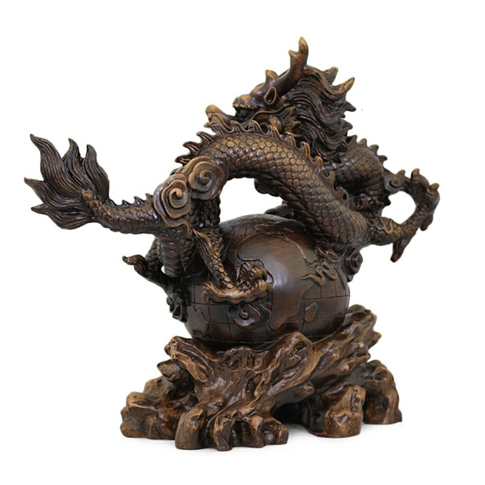 風水 インテリア | 開運龍置物 - 風水レジン製ドラゴン、金運・成功祈願