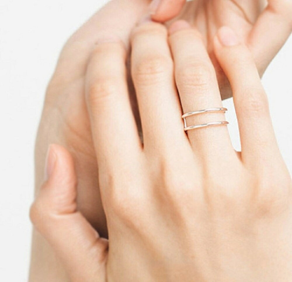 リング | シンプル オープンリング ユニセックス フリーサイズ