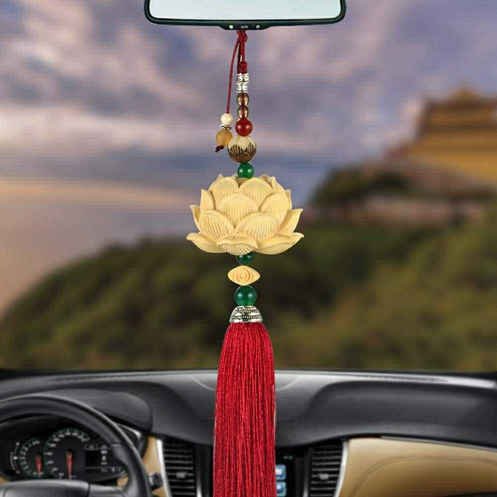車 アクセサリー | 蓮の花風水カーミラーアクセサリー【開運・金運向上】