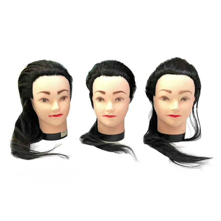 コスメティック | カット＆編み込み練習用マネキンヘッド3個セット（クランプ付き）