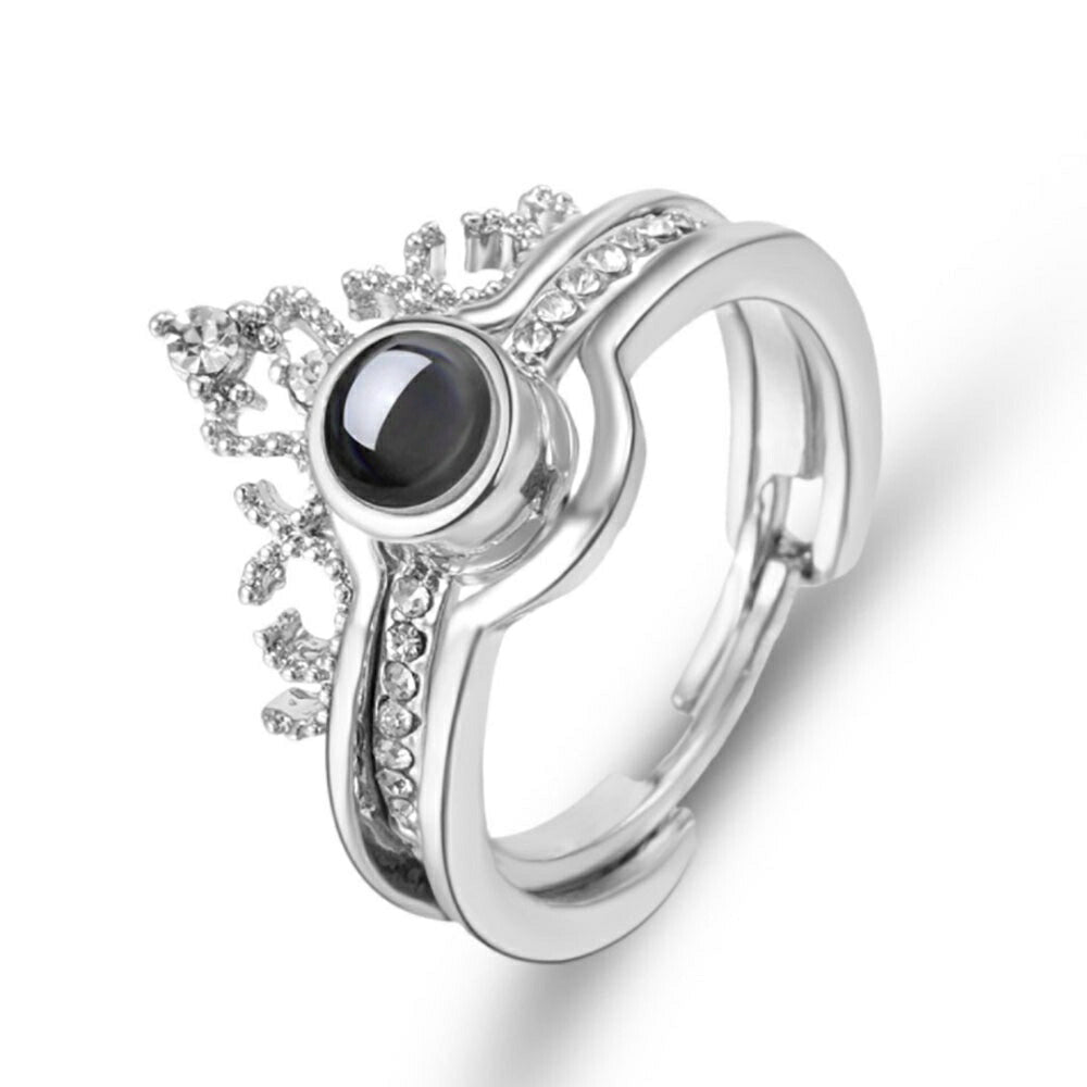 リング | シルバー王冠ジルコニアリング | メンズ・ユニセックスHIPHOPジュエリー