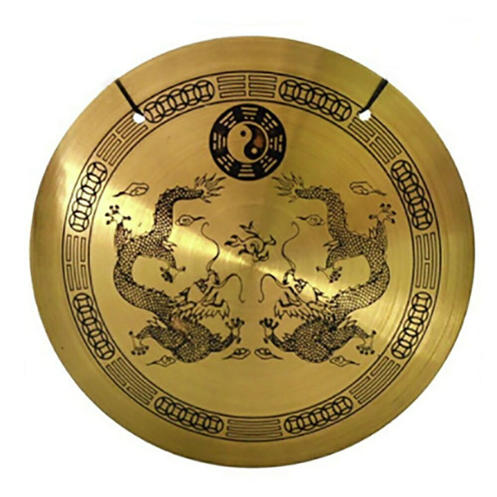 風水 インテリア | ミニサイズ風水銅鑼 置物 - 龍神開運デザイン