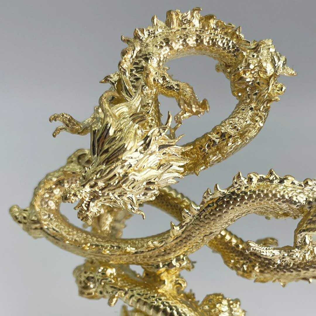 風水 インテリア | 金運風水ゴールドドラゴン置物10cm